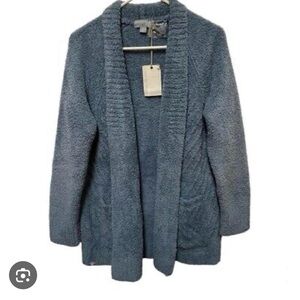 UNOPENED barefoot dreams cardi blue mirage pull over
